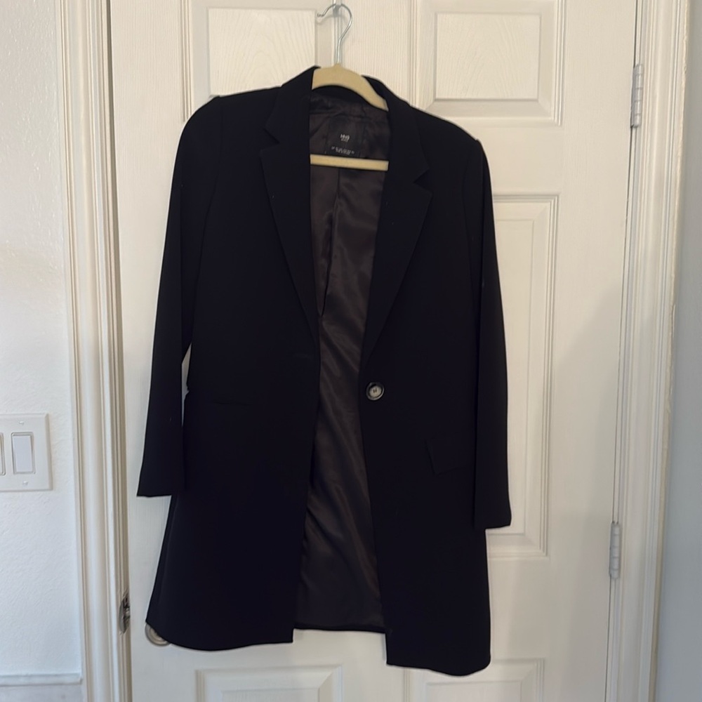 Mango basics black coat xxs black